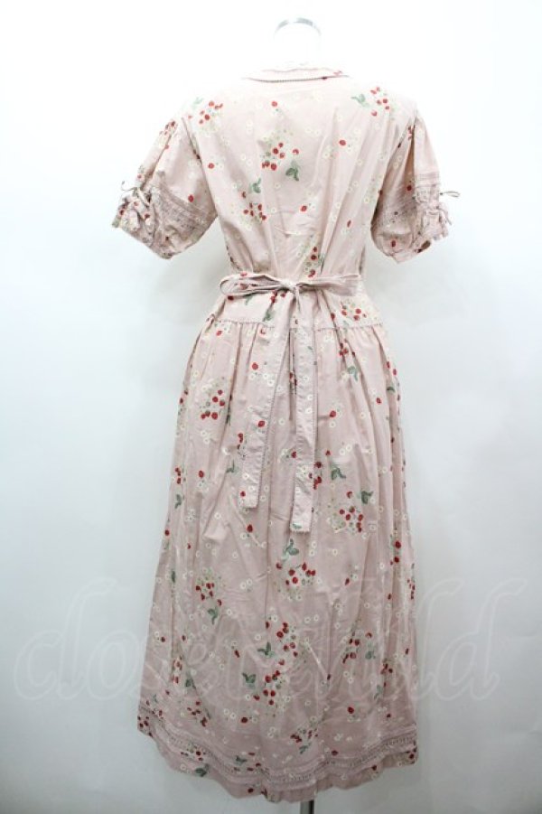 画像2: WONDERFUL WORLD / 苺ptレース襟重ね半袖ワンピース  ピンク I-26-02-18-070-LO-OP-SA-ZI (2)