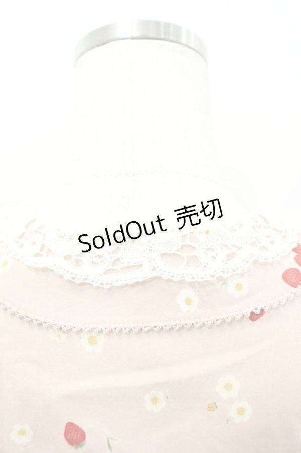 画像4: WONDERFUL WORLD / 苺ptレース襟重ね半袖ワンピース  ピンク I-26-02-18-070-LO-OP-SA-ZI (4)