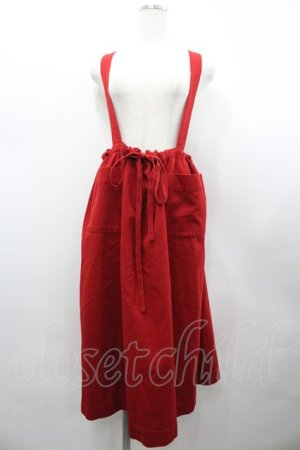 画像: PINK HOUSE / サイドポケット吊りスカート  赤 I-26-02-18-072-LO-SK-SA-ZI