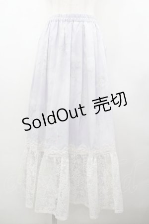 画像: axes femme / メールエシエルプリントスカート  ラベンダー I-26-02-18-075-AX-SK-SA-ZI