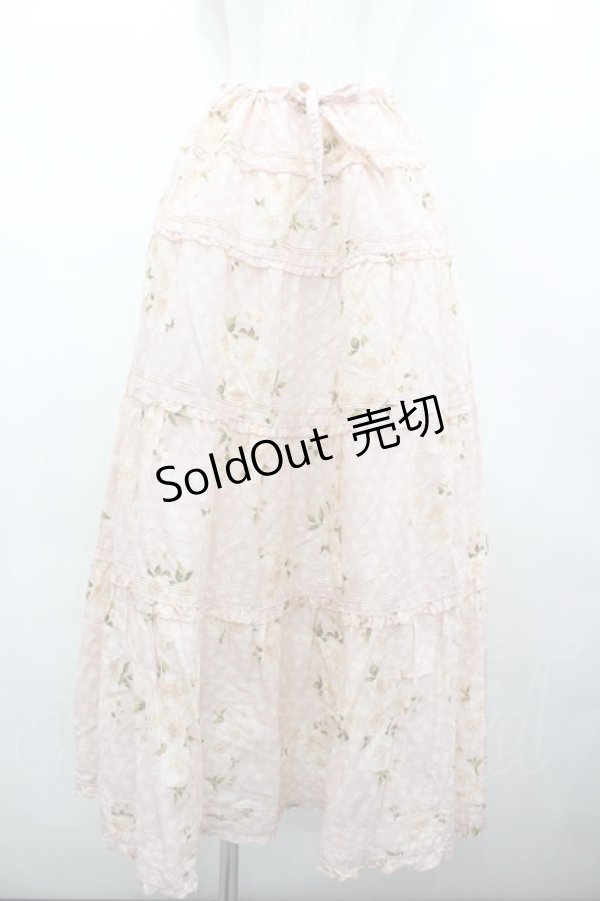 画像1: WONDERFUL WORLD / 桜pt段フリルスカート  ピンク I-26-02-18-079-LO-SK-SA-ZI (1)