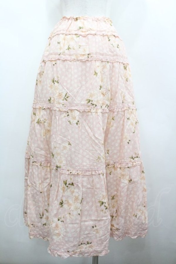 画像2: WONDERFUL WORLD / 桜pt段フリルスカート  ピンク I-26-02-18-079-LO-SK-SA-ZI (2)