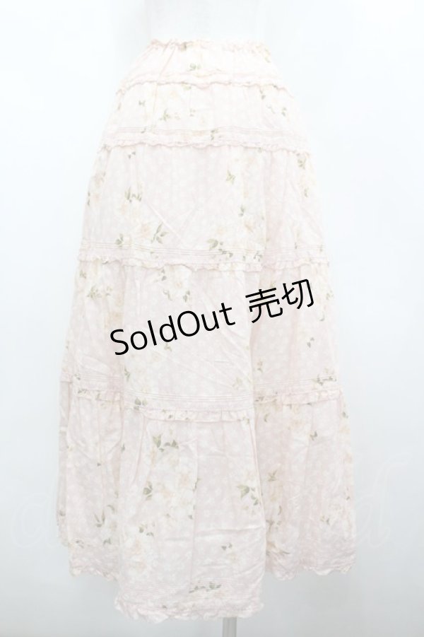 画像2: WONDERFUL WORLD / 桜pt段フリルスカート  ピンク I-26-02-18-079-LO-SK-SA-ZI (2)