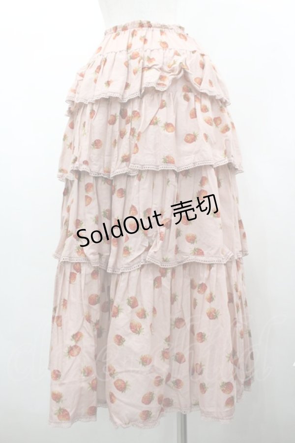 画像2: WONDERFUL WORLD / 苺pt段々フリルスカート  ピンク I-26-02-18-081-LO-SK-SA-ZI (2)