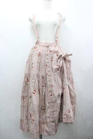 画像: WONDERFUL WORLD / 苺ptパッチワークサススカート  ピンク I-26-02-18-082-LO-SK-SA-ZI