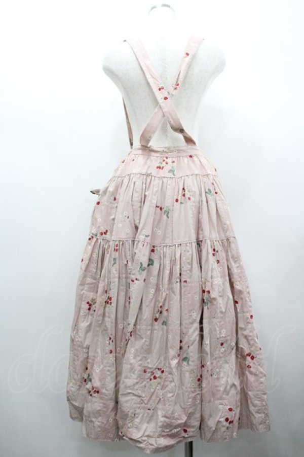 画像2: WONDERFUL WORLD / 苺ptパッチワークサススカート  ピンク I-26-02-18-082-LO-SK-SA-ZI (2)