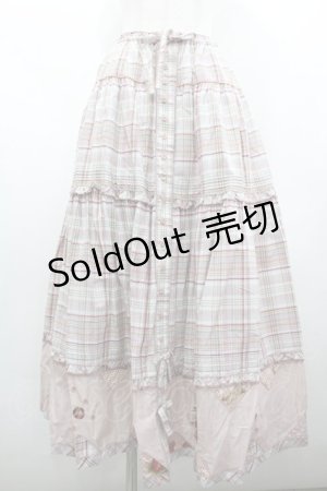 画像: PINK HOUSE / 苺刺繍パッチワークスカート  ピンク I-26-02-18-083-LO-SK-SA-ZI