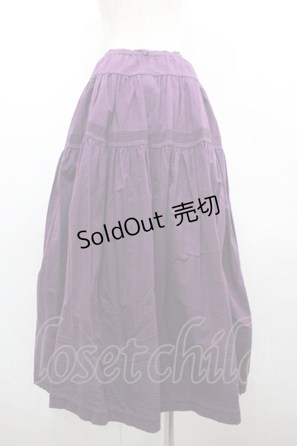 画像2: WONDERFUL WORLD / 裾リボン段スカート  パープル I-26-02-18-086-LO-SK-SA-ZI (2)