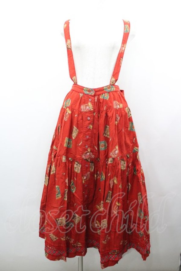 画像1: PINK HOUSE / タバコ缶ptサススカート  レッド I-26-02-18-088-LO-SK-SA-ZI (1)