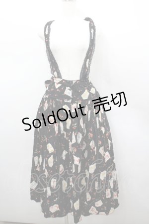 画像: WONDERFUL WORLD / チェリー&パッケージptサススカート  ブラック I-26-02-18-093-LO-SK-SA-ZI