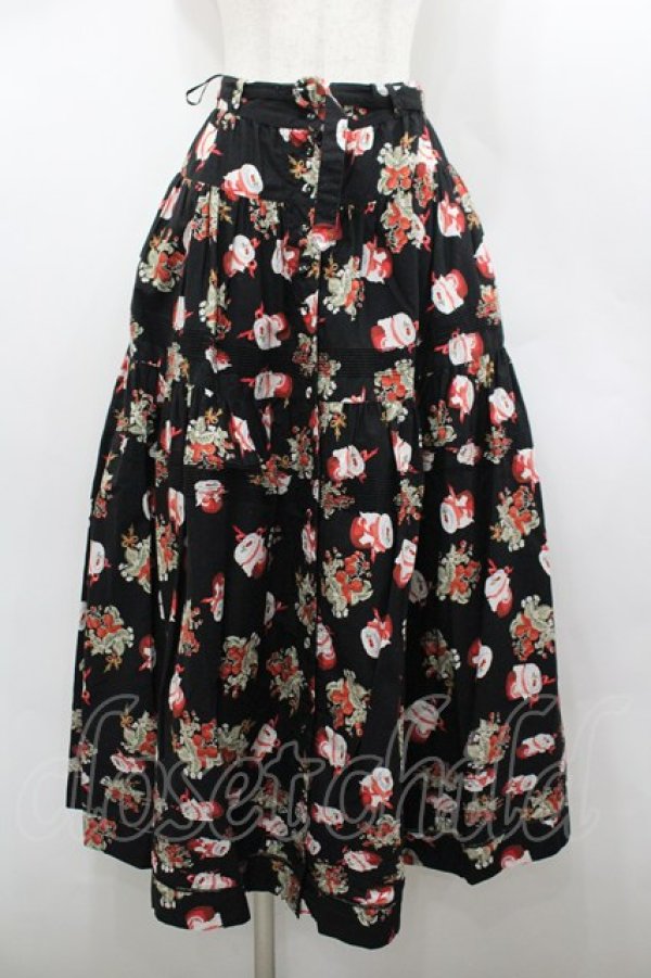 画像1: WONDERFUL WORLD / ジャム瓶スカート  ブラック I-26-02-18-094-LO-SK-SA-ZI (1)