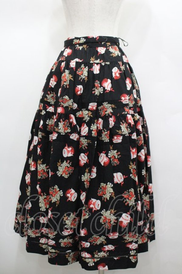 画像3: WONDERFUL WORLD / ジャム瓶スカート  ブラック I-26-02-18-094-LO-SK-SA-ZI (3)