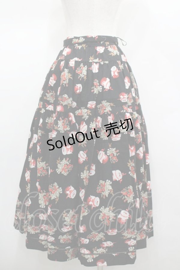 画像3: WONDERFUL WORLD / ジャム瓶スカート  ブラック I-26-02-18-094-LO-SK-SA-ZI (3)