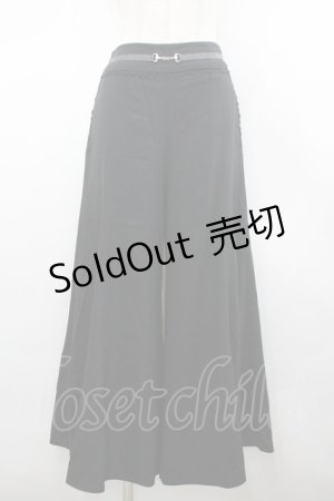 画像: axes femme / ビット付き刺繍フレアパンツ M クロ I-26-02-18-095-AX-PA-SA-ZI