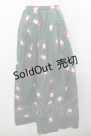 画像: PINK HOUSE / サンタリースプリントスカート  緑 I-26-02-18-097-LO-SK-SA-ZI