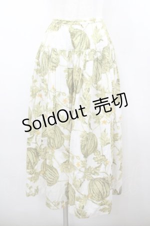 画像: PINK HOUSE / スイカプリントスカート  白Ｘ緑 I-26-02-18-099-LO-SK-SA-ZI