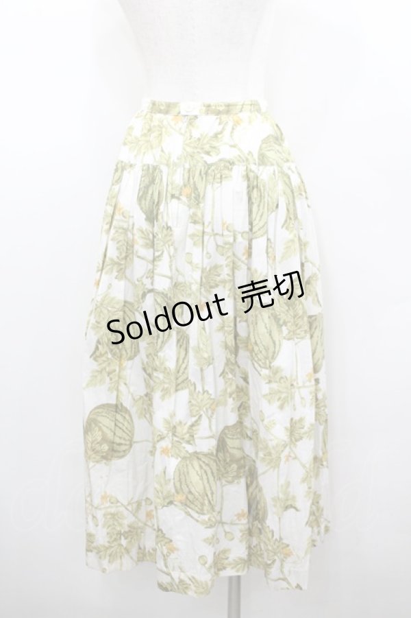 画像3: PINK HOUSE / スイカプリントスカート  白Ｘ緑 I-26-02-18-099-LO-SK-SA-ZI (3)