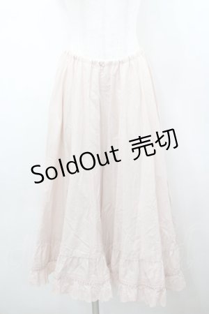 画像: PINK HOUSE / 裾綿レースペチスカート  ピンク I-26-02-18-100-LO-SK-SA-ZI