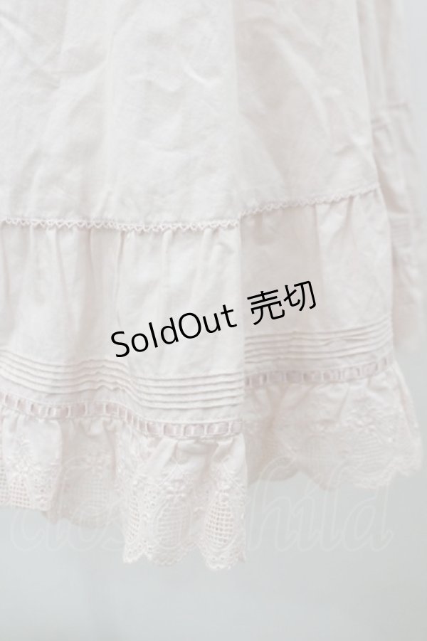 画像2: PINK HOUSE / 裾綿レースペチスカート  ピンク I-26-02-18-100-LO-SK-SA-ZI (2)