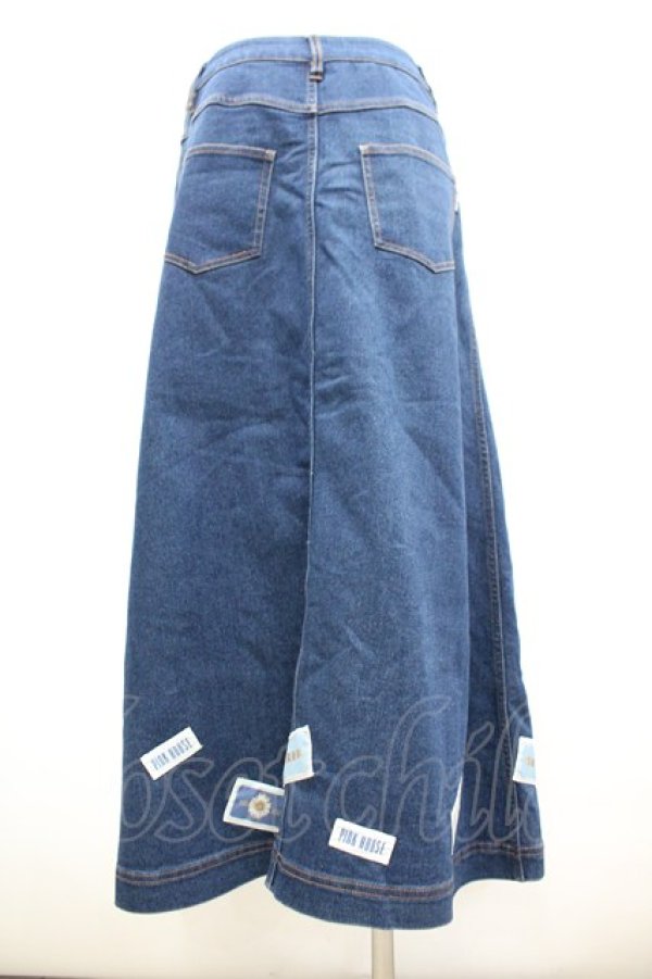 画像2: PINK HOUSE / 裾ワッペンデニムスカート 3(M) インディゴ I-26-02-18-103-LO-SK-SA-ZI (2)