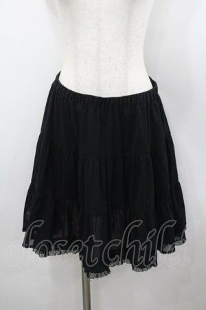 画像: PINK HOUSE / ミニ丈ペチコート  黒 I-26-02-18-105-LO-SK-SA-ZI