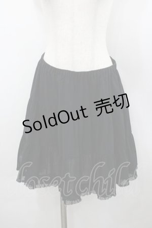 画像: PINK HOUSE / ミニ丈ペチコート  黒 I-26-02-18-105-LO-SK-SA-ZI