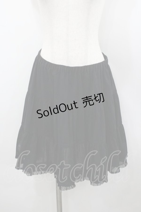 画像1: PINK HOUSE / ミニ丈ペチコート  黒 I-26-02-18-105-LO-SK-SA-ZI (1)