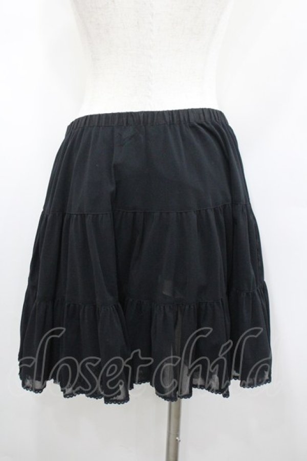 画像3: PINK HOUSE / ミニ丈ペチコート  黒 I-26-02-18-105-LO-SK-SA-ZI (3)