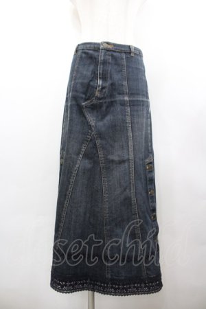 画像: PINK HOUSE / 裾サイドボタンデニムスカート M インディゴ I-26-02-18-106-LO-SK-SA-ZI