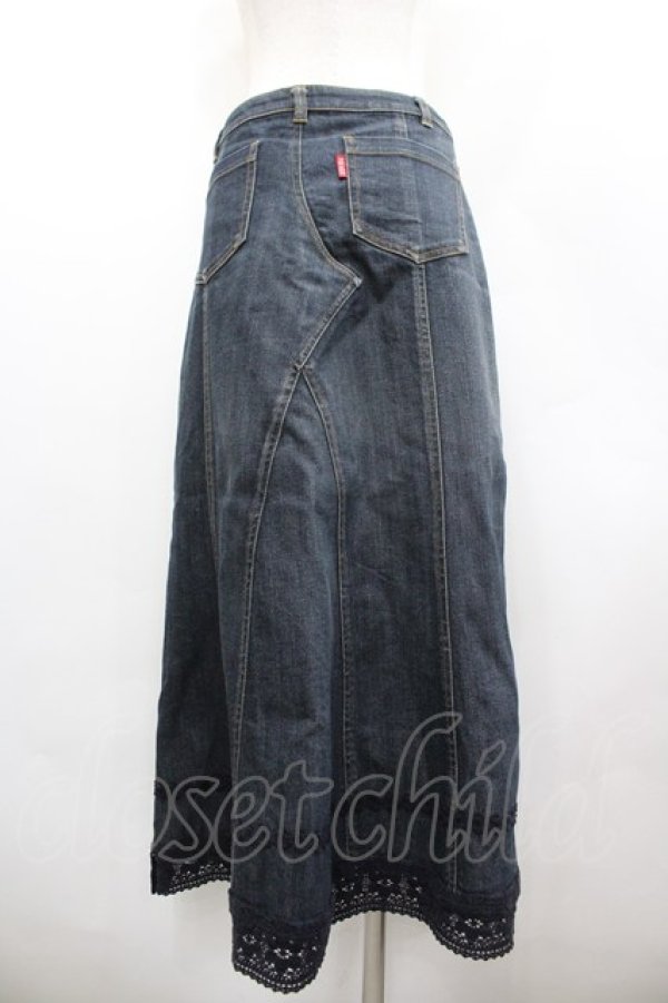 画像3: PINK HOUSE / 裾サイドボタンデニムスカート M インディゴ I-26-02-18-106-LO-SK-SA-ZI (3)