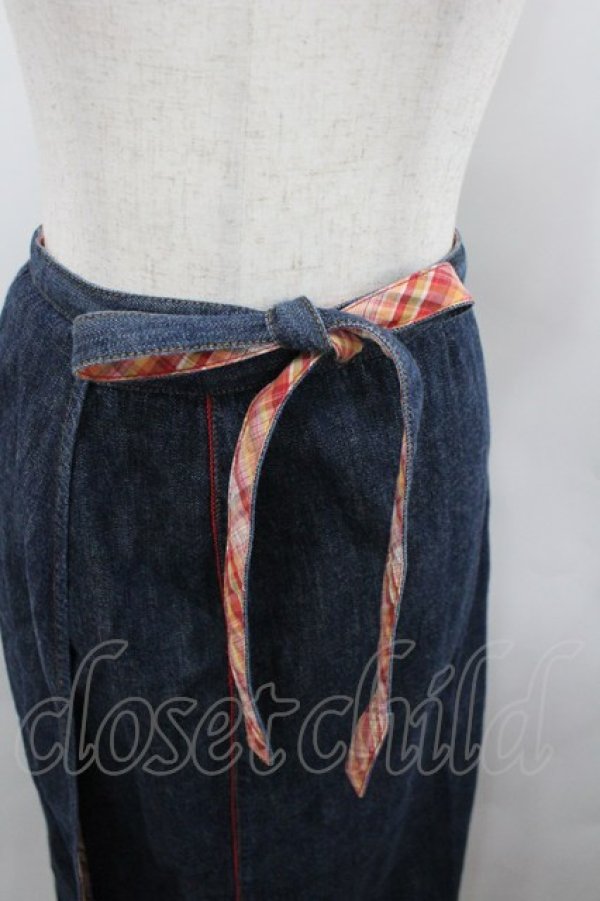 画像2: PINK HOUSE / デニムラップスカート  インディゴ I-26-02-18-108-LO-SK-SA-ZI (2)