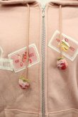 画像2: PINK HOUSE / ショートケーキゼッケン付きジップアップパーカー L ピンク I-26-02-18-011-LO-TO-SA-ZI (2)