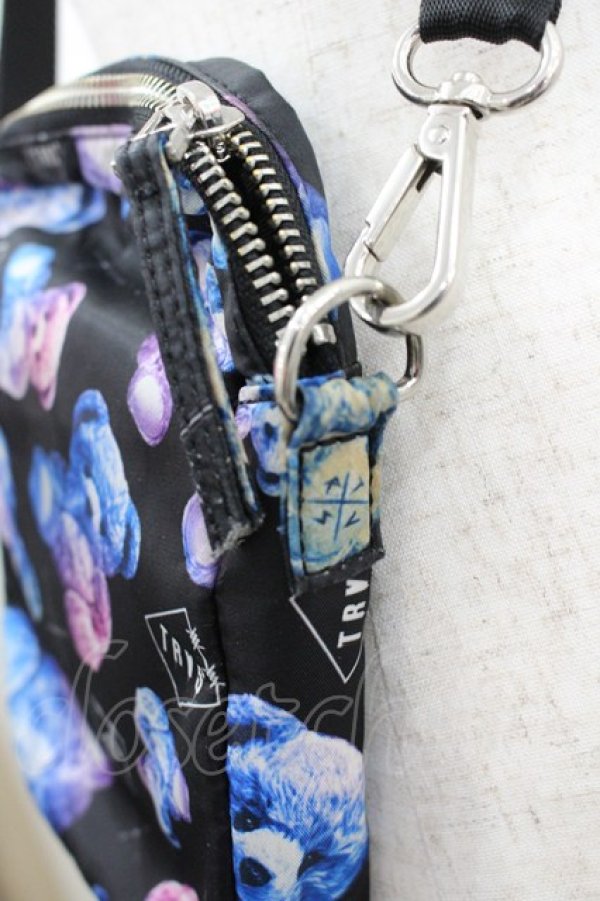 画像4: TRAVAS TOKYO / くま総柄ミニショルダー  黒 I-26-02-18-119-PU-BG-TE-ZI (4)