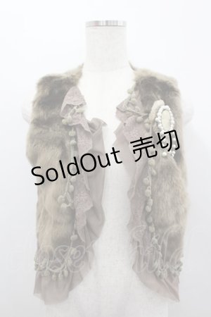 画像: axes femme / フェイクファーレーシーベスト M モカ I-26-02-18-002-AX-TO-SA-ZI