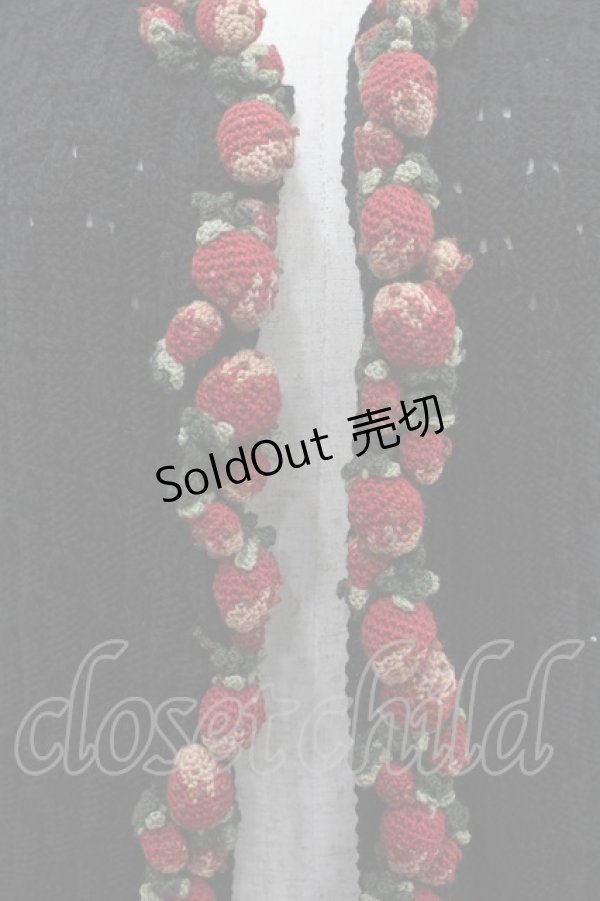 画像2: WONDERFUL WORLD / 苺編みぐるみカーディガン  ブラック I-26-02-18-015-LO-TO-SA-ZI (2)