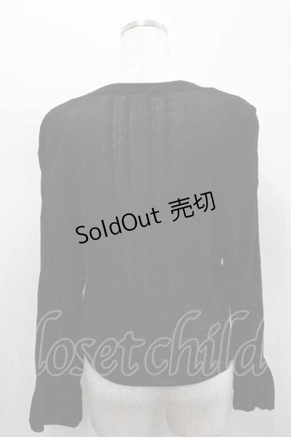 画像3: axes femme / モチーフレースショートカーデ  黒Ｘ紫 I-26-02-18-016-AX-TO-SA-ZI (3)