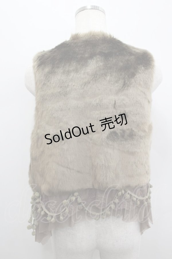 画像3: axes femme / フェイクファーレーシーベスト M モカ I-26-02-18-002-AX-TO-SA-ZI (3)