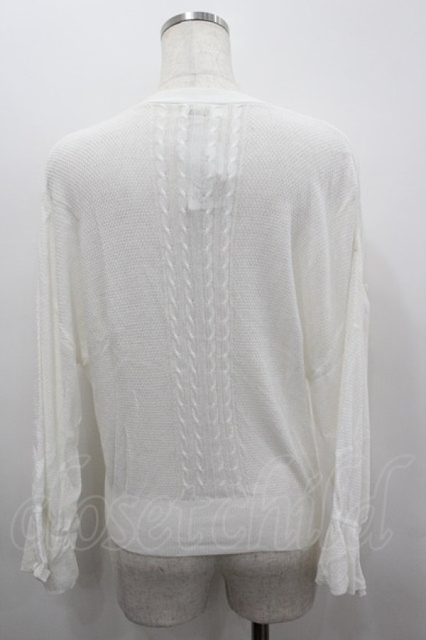 画像3: axes femme / モチーフレースショートカーデ M 白 I-26-02-18-021-AX-TO-SA-ZI (3)