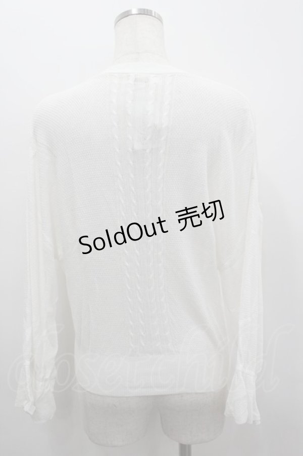 画像3: axes femme / モチーフレースショートカーデ M 白 I-26-02-18-021-AX-TO-SA-ZI (3)