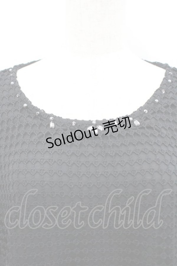 画像2: axes femme / ケミカルレース重ねPO XL 黒 I-26-02-18-022-AX-TO-SA-ZI (2)