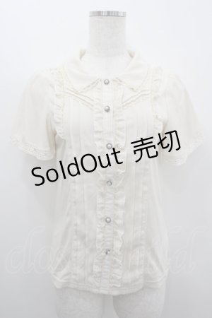 画像: axes femme / フリルブラウス風半袖プルオーバー  生成り I-26-02-18-025-AX-TO-SA-ZI