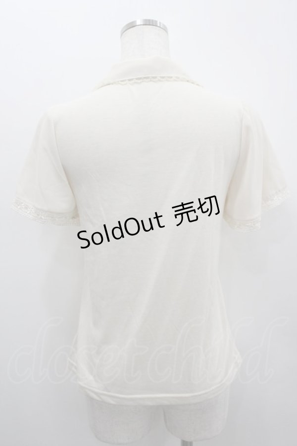 画像3: axes femme / フリルブラウス風半袖プルオーバー  生成り I-26-02-18-025-AX-TO-SA-ZI (3)