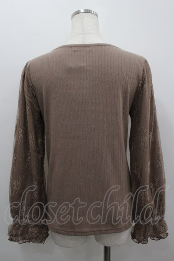 画像3: axes femme / ローズガーデン×蝶レースプルオーバー M モカ I-26-02-18-028-AX-TO-SA-ZI (3)