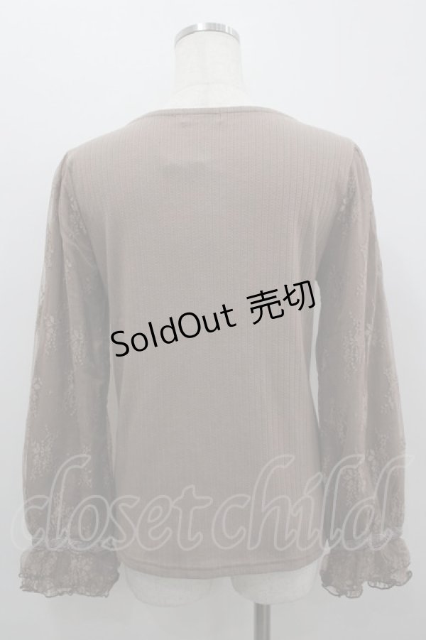 画像3: axes femme / ローズガーデン×蝶レースプルオーバー M モカ I-26-02-18-028-AX-TO-SA-ZI (3)