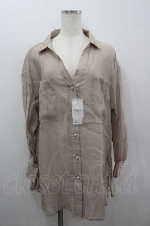 画像: axes femme / シアー素材シャツ M ベージュ I-26-02-18-029-AX-BL-SA-ZI