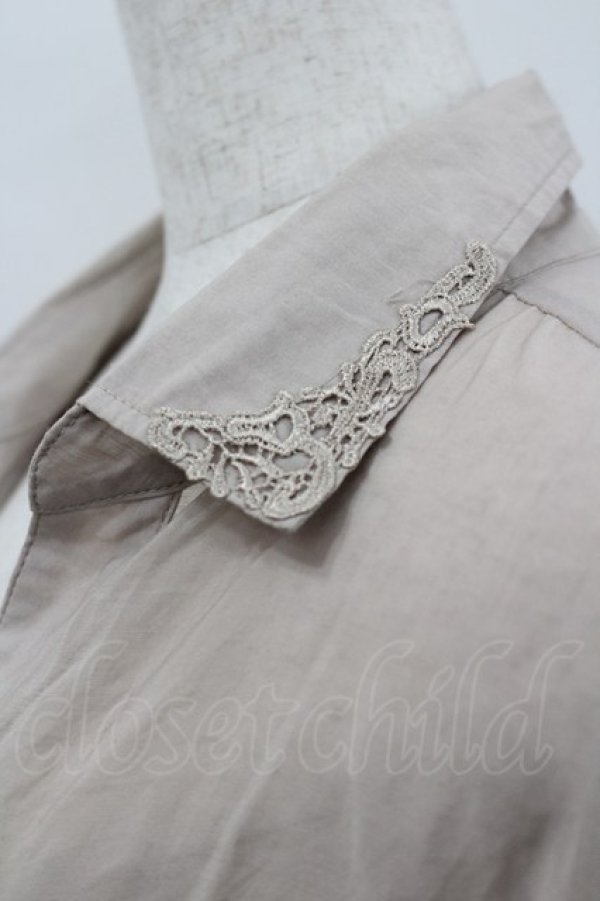 画像2: axes femme / シアー素材シャツ M ベージュ I-26-02-18-029-AX-BL-SA-ZI (2)