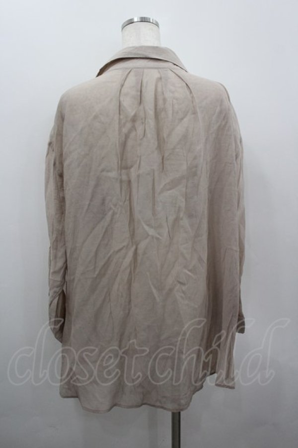 画像3: axes femme / シアー素材シャツ M ベージュ I-26-02-18-029-AX-BL-SA-ZI (3)