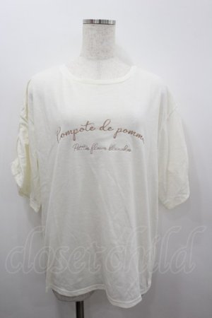 画像: axes femme / 汗染み防止ラメ刺繍Ｔシャツ F アイボリー I-26-02-18-030-AX-TO-SA-ZI