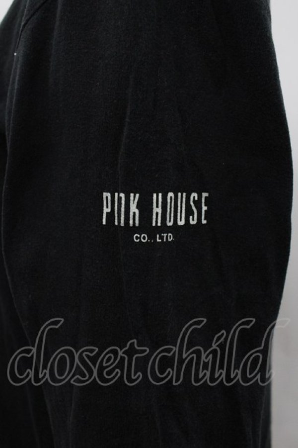画像2: PINK HOUSE / 背中・袖ロゴpt長袖Tシャツ  ブラック I-26-02-18-031-LO-TS-SA-ZI (2)