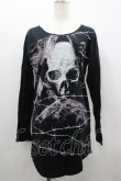 画像1: CIVARIZE / スカルプリントカットソー  黒Ｘ白 I-26-02-20-032-GO-TO-SA-ZI (1)